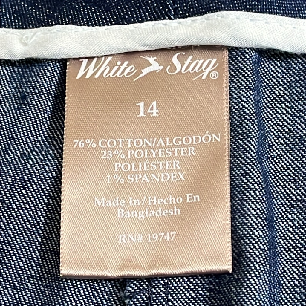 White Stag Dark Blue Jean Shorts Size 14 — image 2 of 7